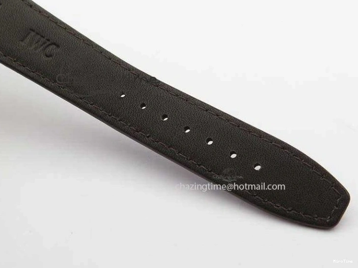 MIROTIME 0511 Sustainable Portuguese IW5444 SS White Dial RG Numbers On Brown Leather Strap A 7256